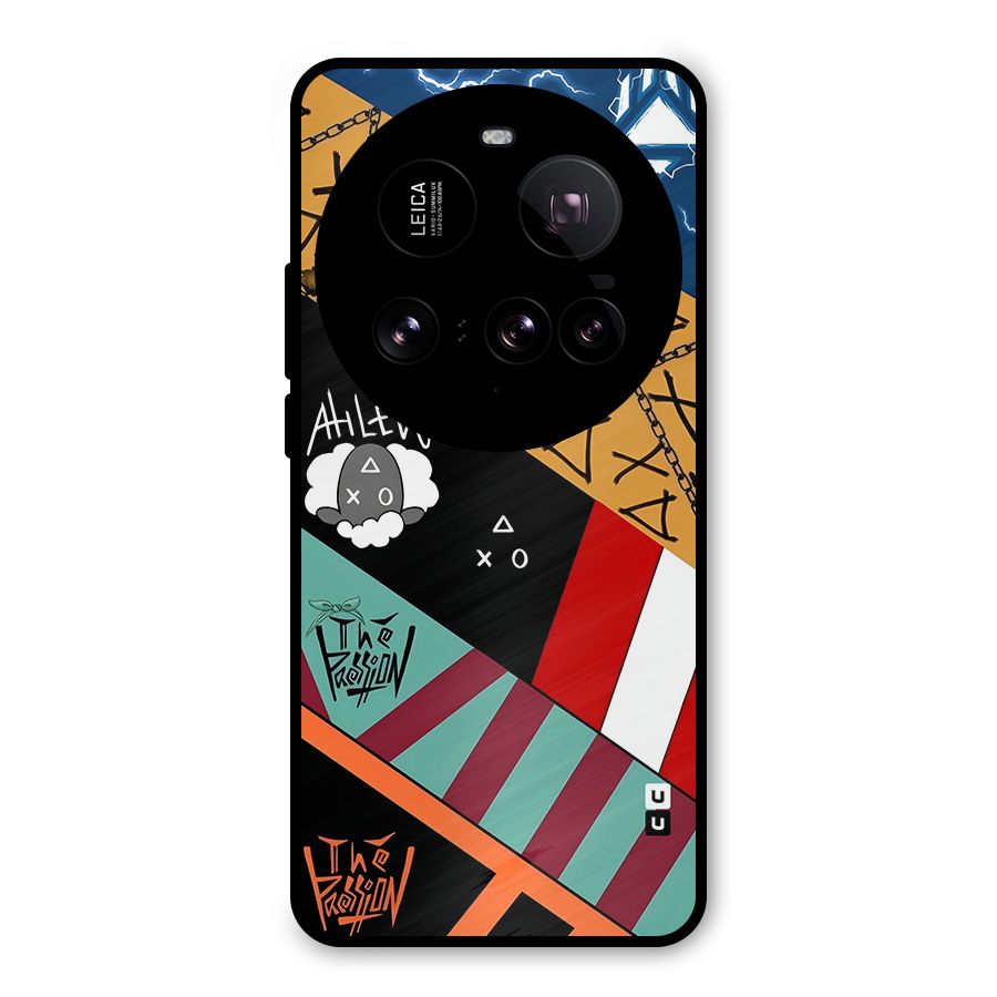 Random Abstracts Art Slant Stripes Metal Back Case for Xiaomi 15 Ultra
