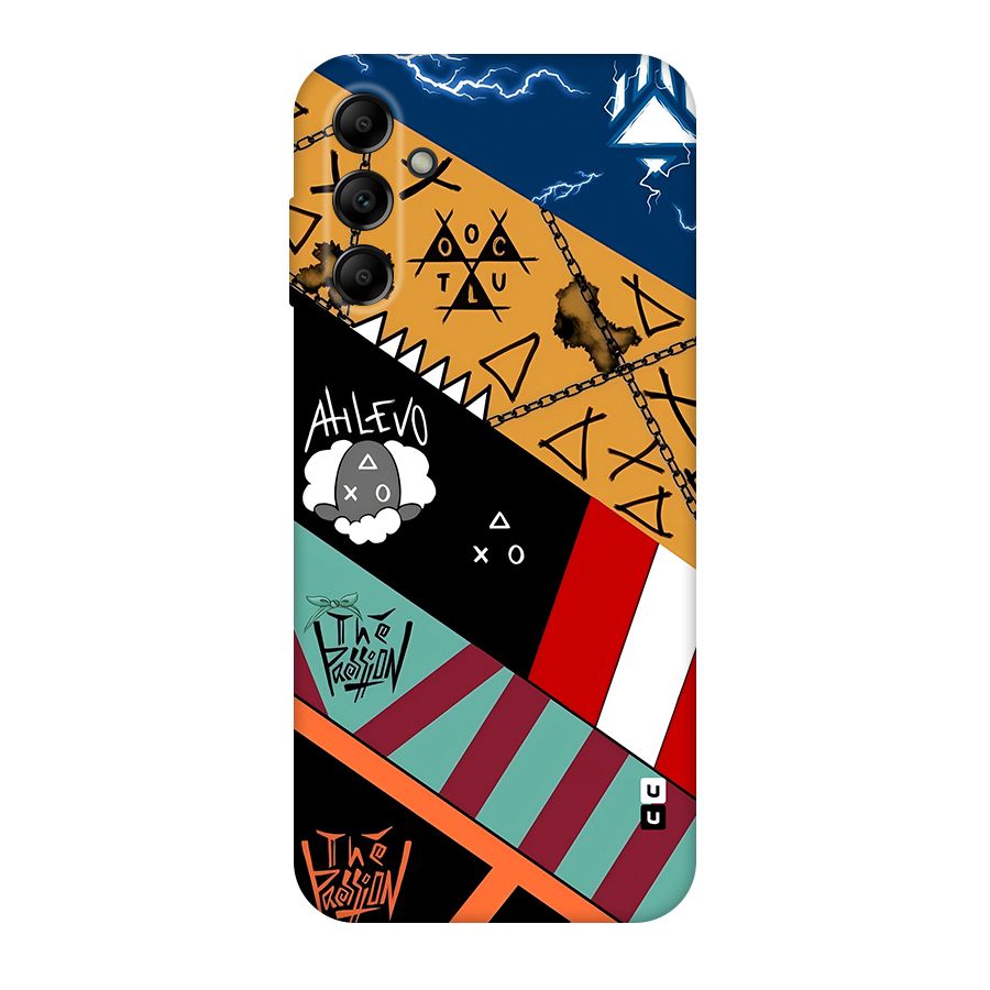 Random Abstracts Art Slant Stripes Original Polycarbonate Back Case for Galaxy A14 5G
