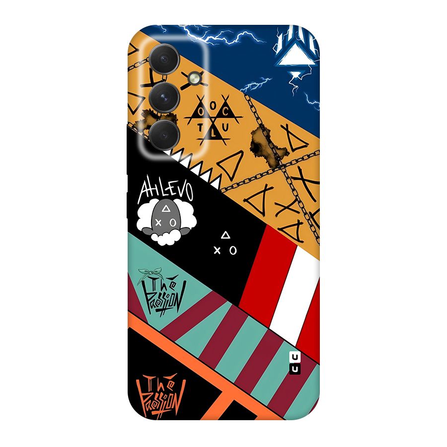Random Abstracts Art Slant Stripes Original Polycarbonate Back Case for Galaxy A54
