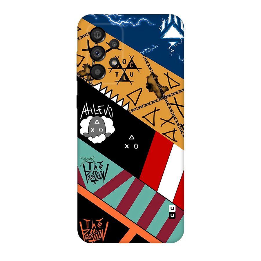 Random Abstracts Art Slant Stripes Original Polycarbonate Back Case for Galaxy A73 5G