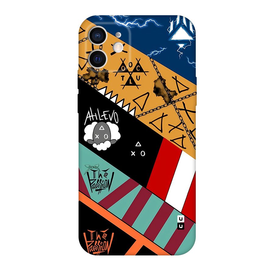Random Abstracts Art Slant Stripes Original Polycarbonate Back Case for iPhone 12