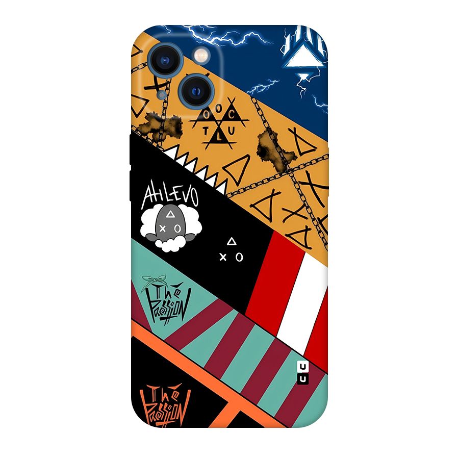 Random Abstracts Art Slant Stripes Original Polycarbonate Back Case for iPhone 13