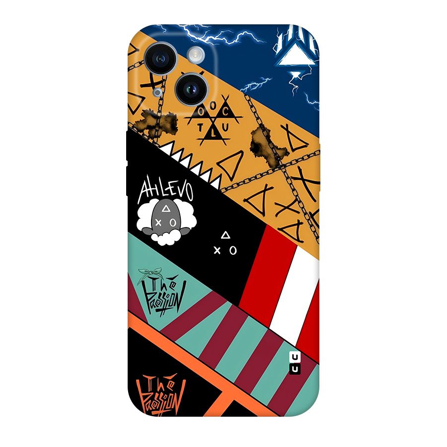 Random Abstracts Art Slant Stripes Original Polycarbonate Back Case for iPhone 14
