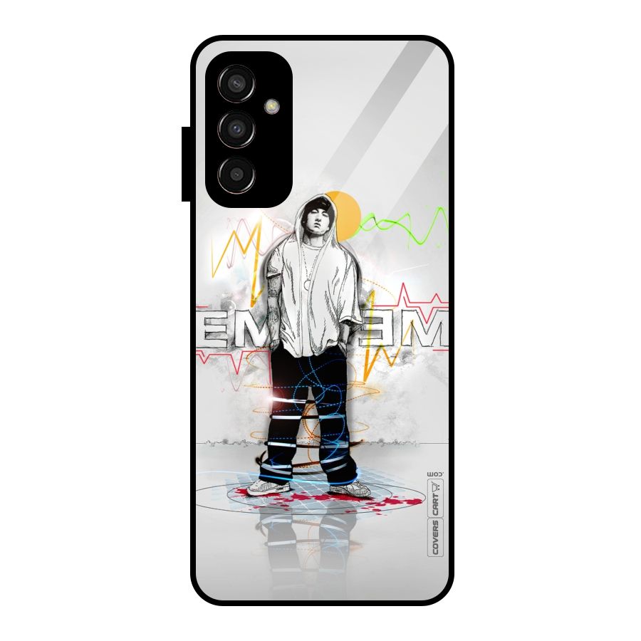 Rap King Eminem Glass Back Case for Galaxy F13