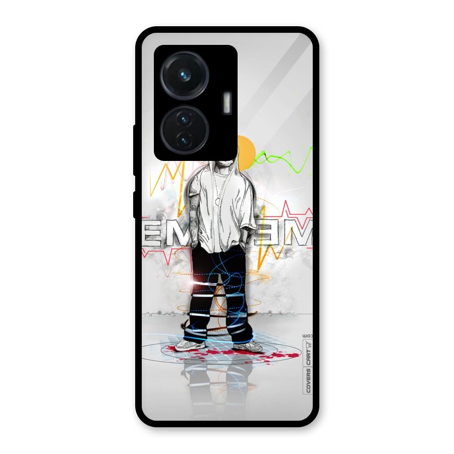Rap King Eminem Glass Back Case for Vivo T1 44W