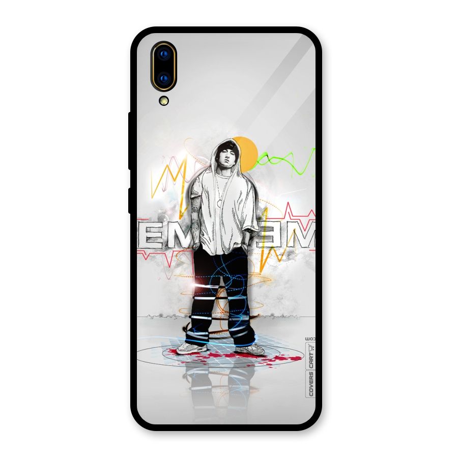 Rap King Eminem Glass Back Case for Vivo V11 Pro