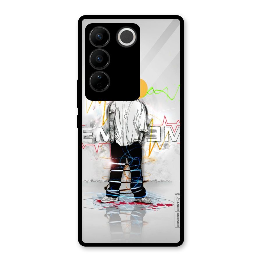 Rap King Eminem Glass Back Case for Vivo V27