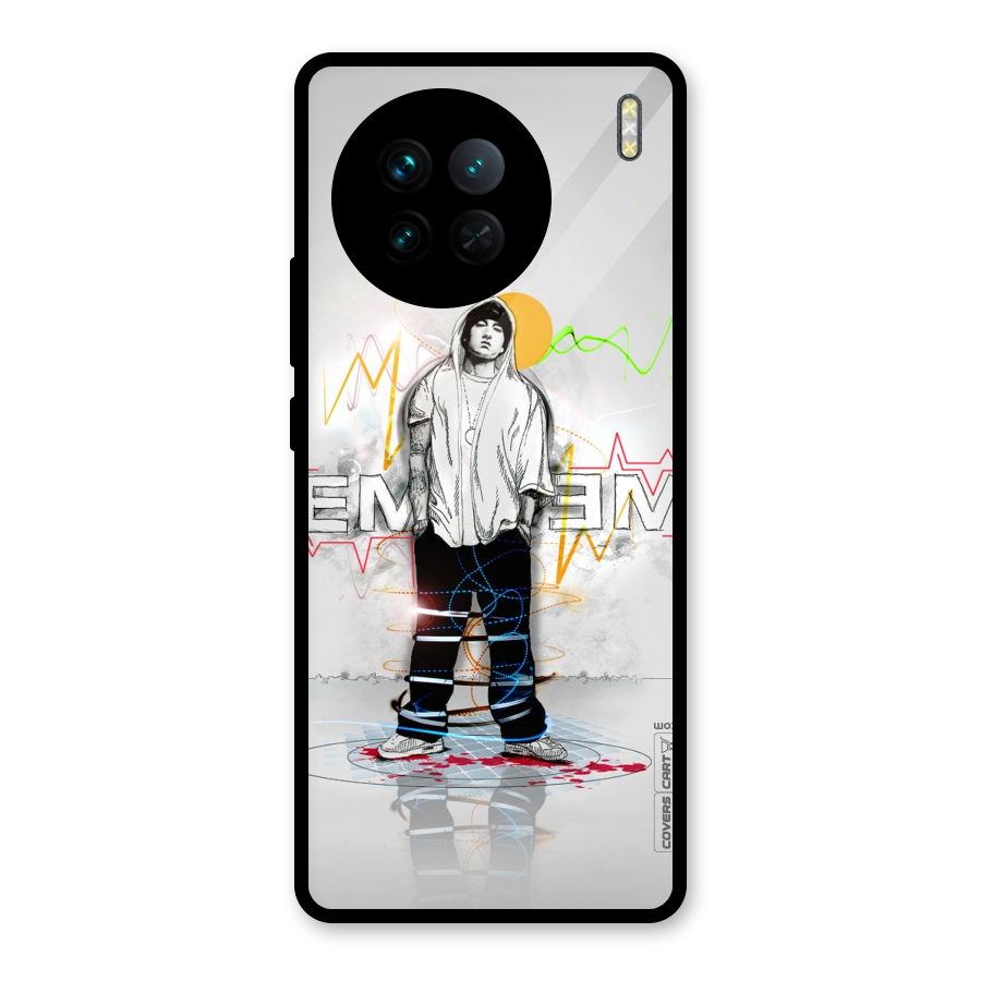 Rap King Eminem Glass Back Case for Vivo X90