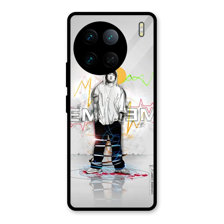 Rap King Eminem Glass Back Case for Vivo X90 Pro