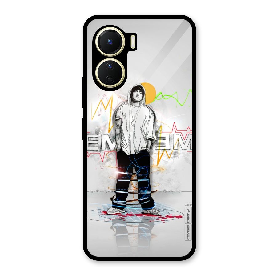 Rap King Eminem Glass Back Case for Vivo Y16