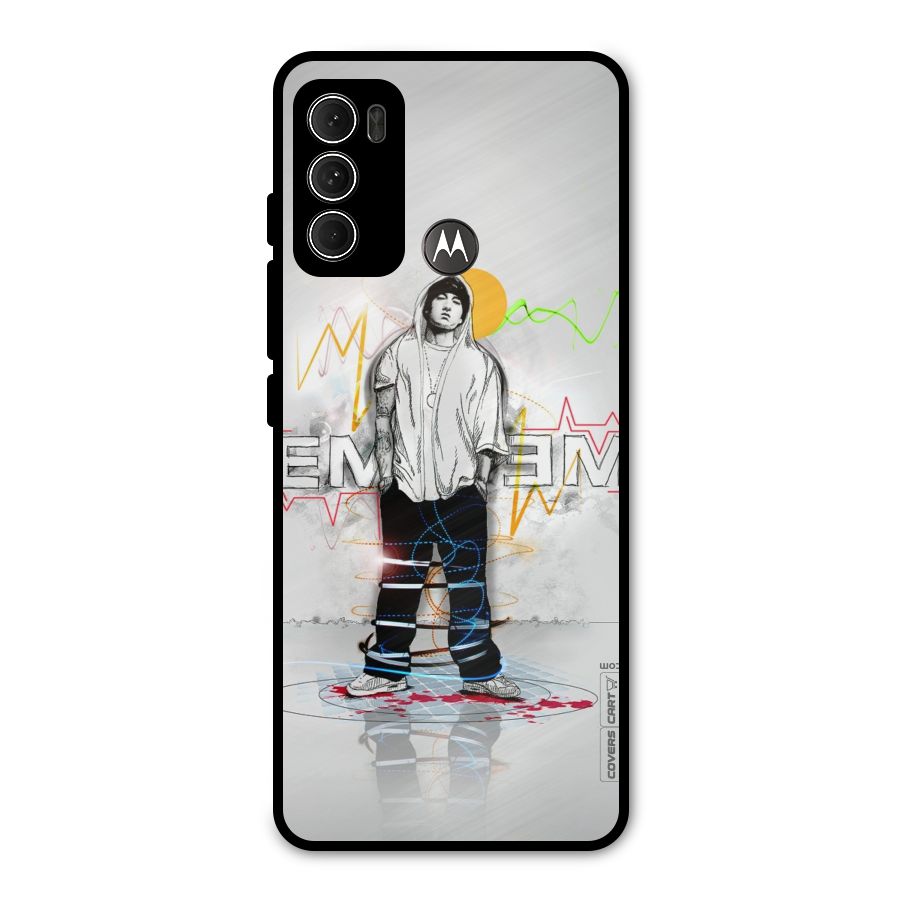 Rap King Eminem Metal Back Case for Moto G60