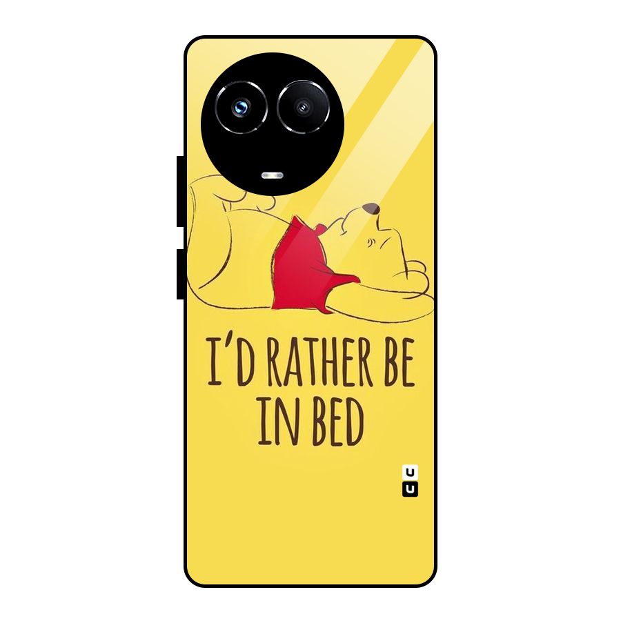 Rather Be In Bed Glass Back Case for Realme 11X