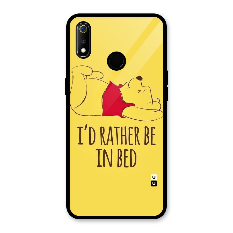 Rather Be In Bed Glass Back Case for Realme 3i
