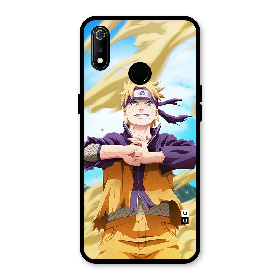 Ready Naruto Glass Back Case for Realme 3