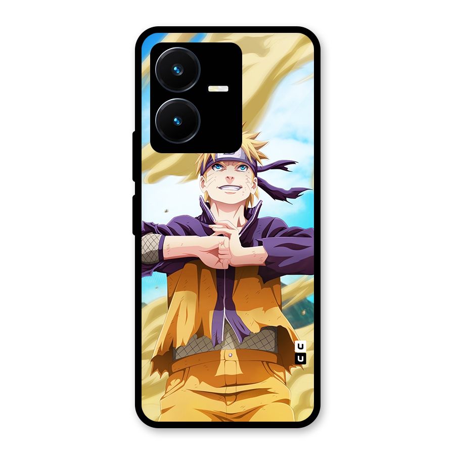 Ready Naruto Glass Back Case for Vivo Y22s