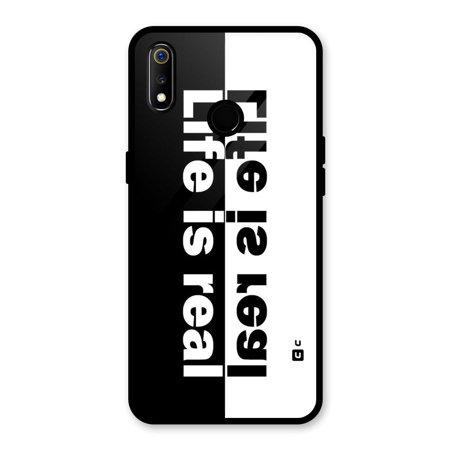 Real Life Glass Back Case for Realme 3