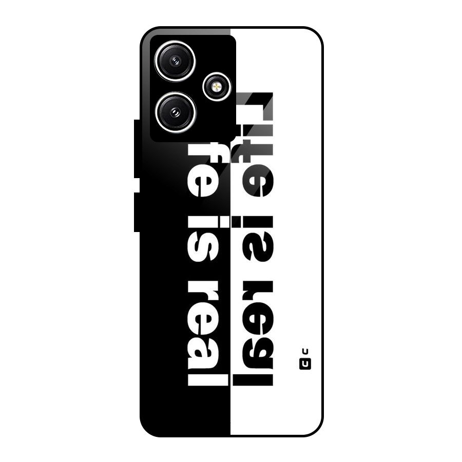 Real Life Glass Back Case for Redmi 12 5G