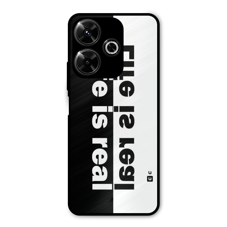 Real Life Metal Back Case for Poco M6 Plus