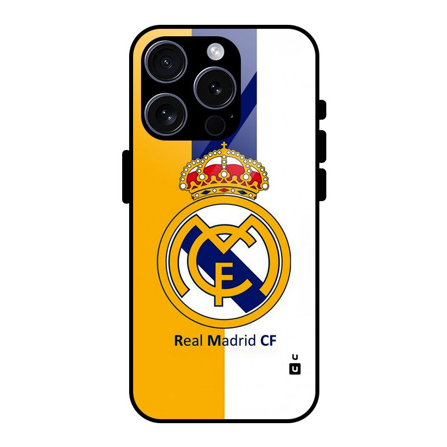Real Madrid Glass Back Case for iPhone 15 Pro