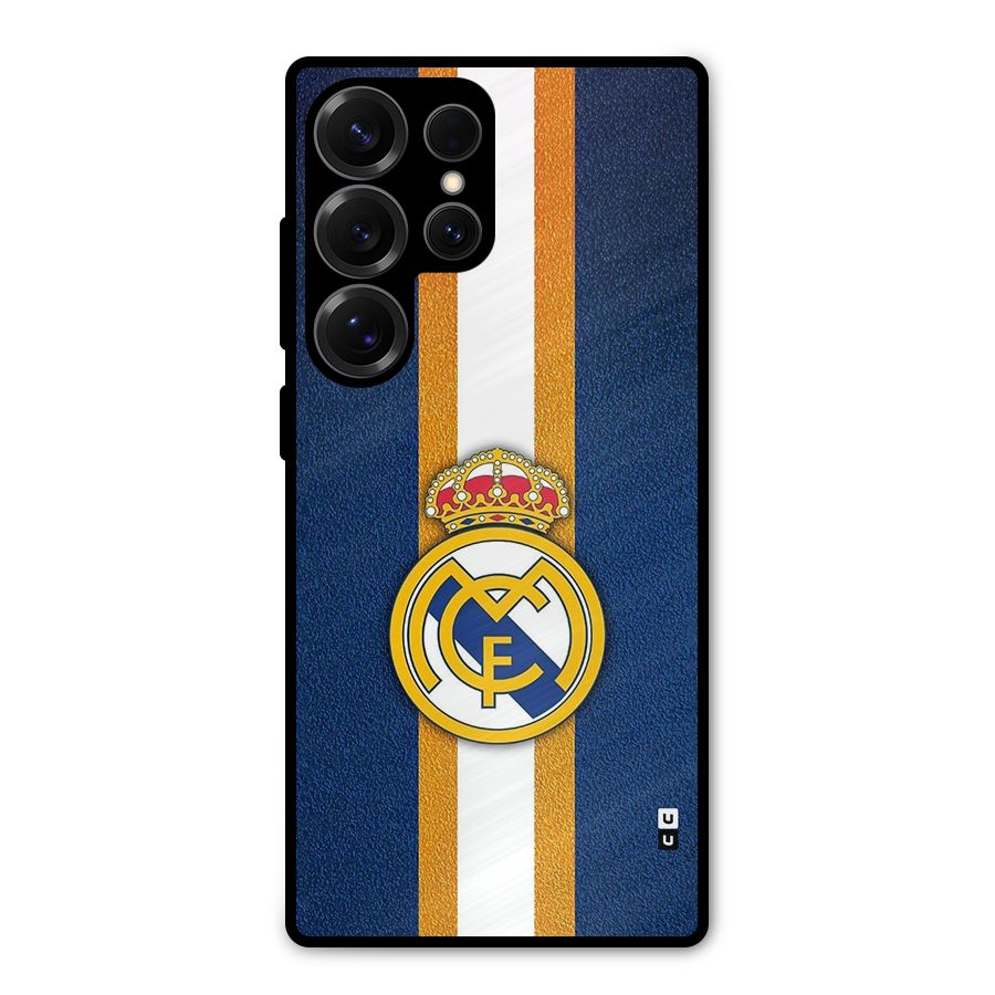 Real Madrid Stripes Metal Back Case for Galaxy S25 Ultra