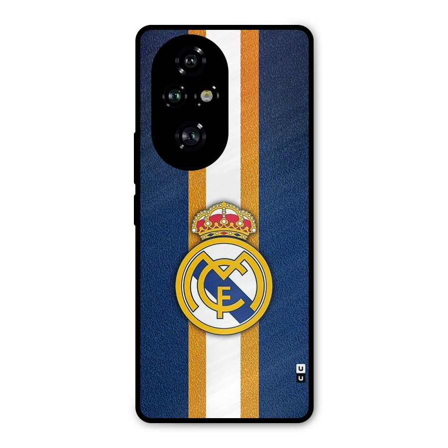 Real Madrid Stripes Metal Back Case for Honor 200 Pro