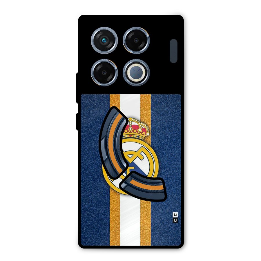 Real Madrid Stripes Metal Back Case for Infinix GT 20 Pro
