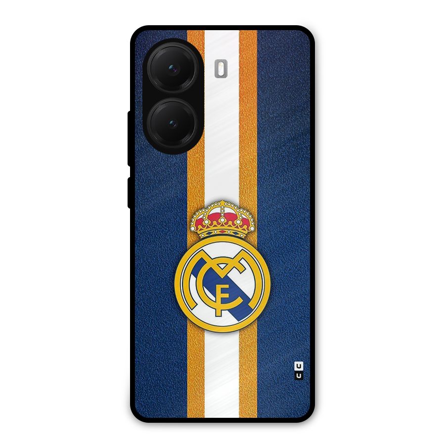 Real Madrid Stripes Metal Back Case for Poco X7 Pro