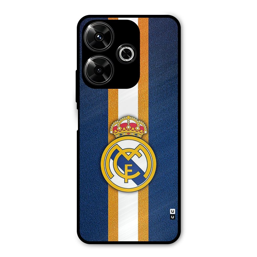 Real Madrid Stripes Metal Back Case for Redmi 13 5G