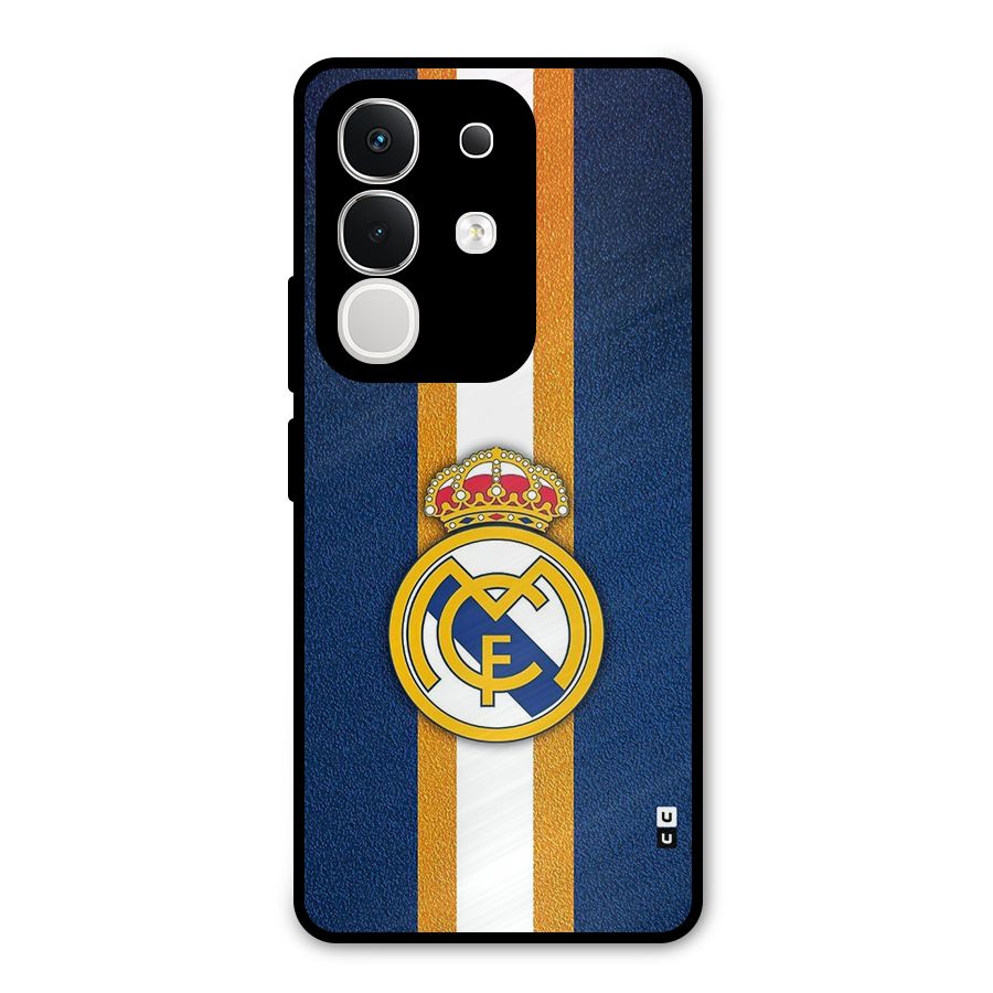 Real Madrid Stripes Metal Back Case for Vivo T4x