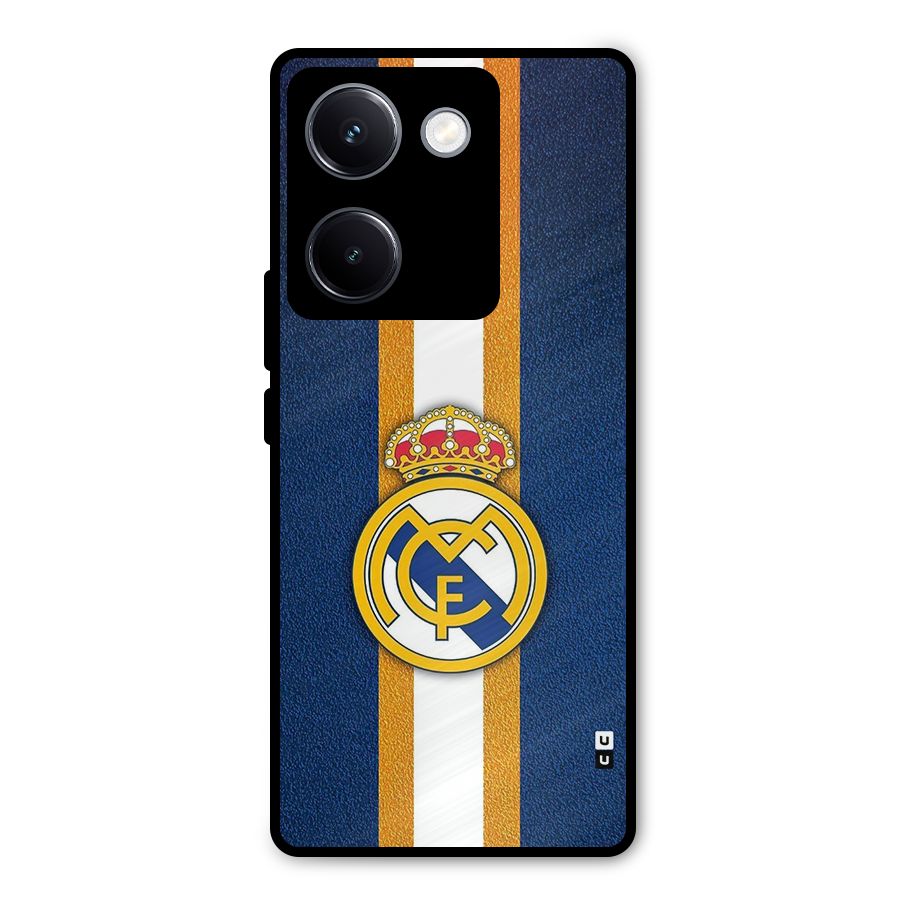 Real Madrid Stripes Metal Back Case for Vivo Y300 Plus