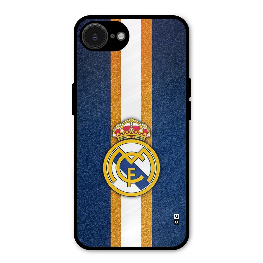 Real Madrid Stripes Metal Back Case for iPhone 16e