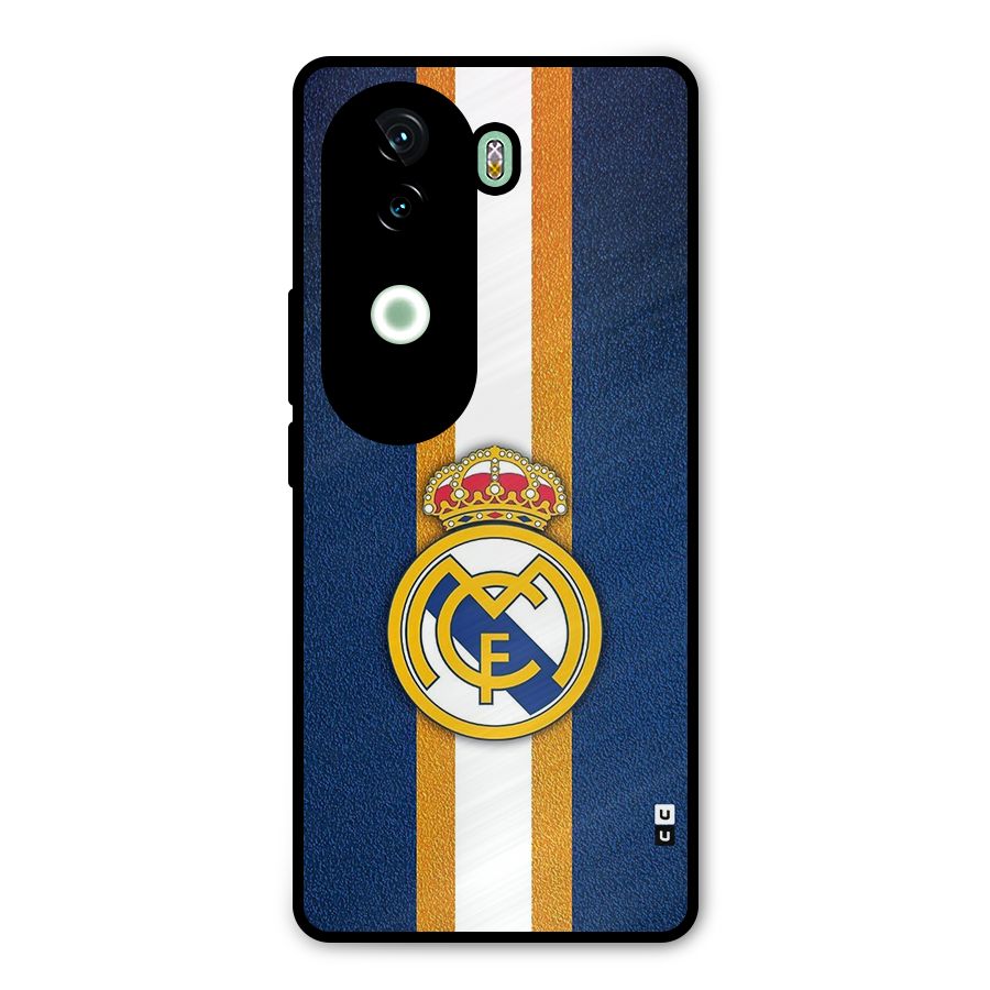 Real Madrid Stripes Metal Back Case for iQOO Z9s