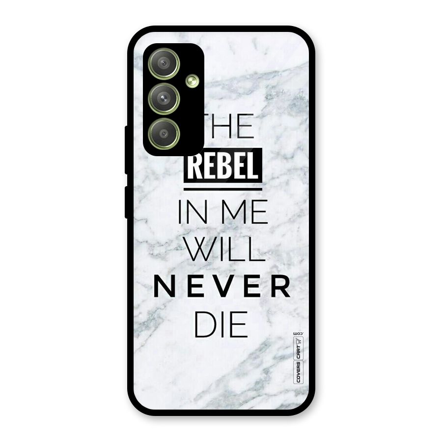 Rebel Will Not Die Glass Back Case for Galaxy A54