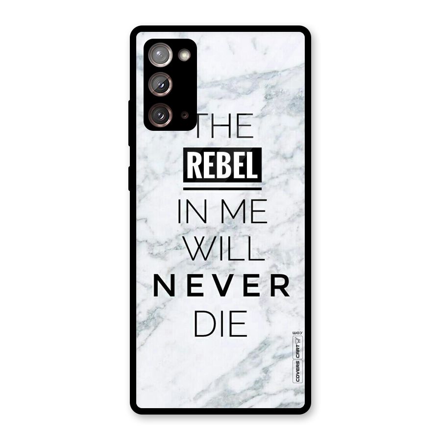 Rebel Will Not Die Glass Back Case for Galaxy Note 20