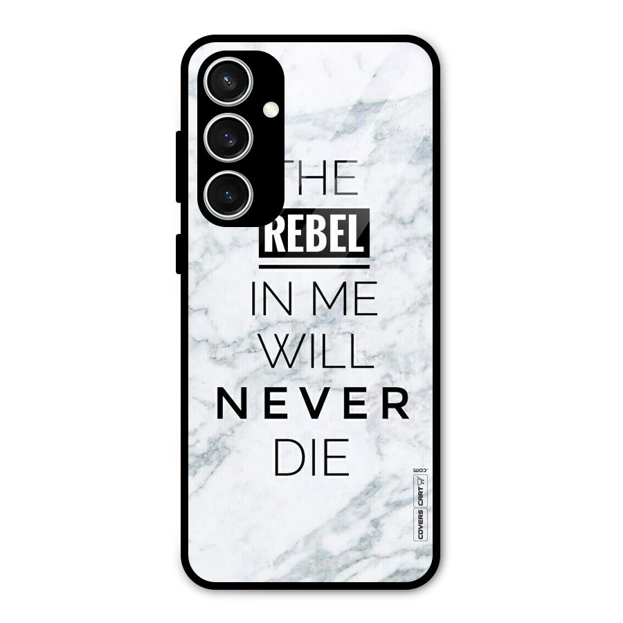 Rebel Will Not Die Glass Back Case for Galaxy S23 FE