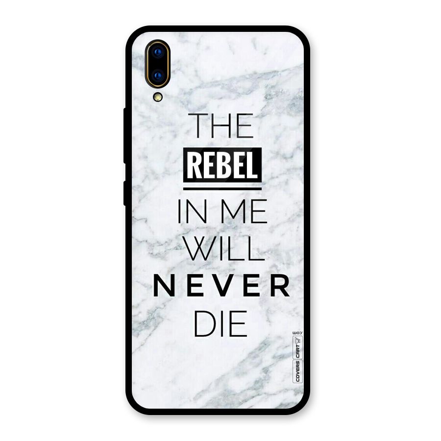 Rebel Will Not Die Glass Back Case for Vivo V11 Pro