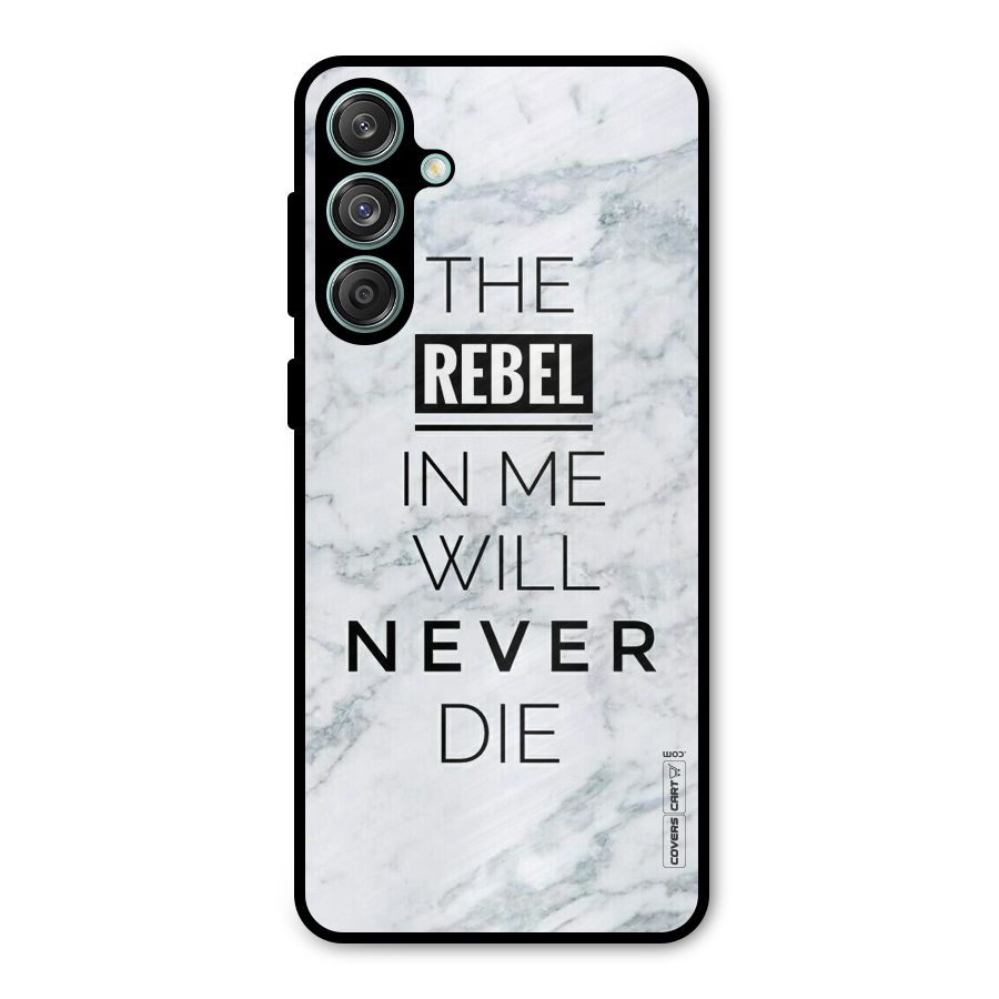 Rebel Will Not Die Metal Back Case for Galaxy M55 5G