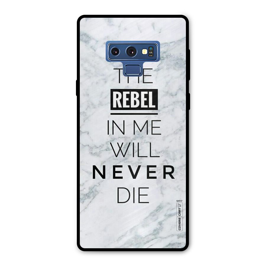 Rebel Will Not Die Metal Back Case for Galaxy Note 9