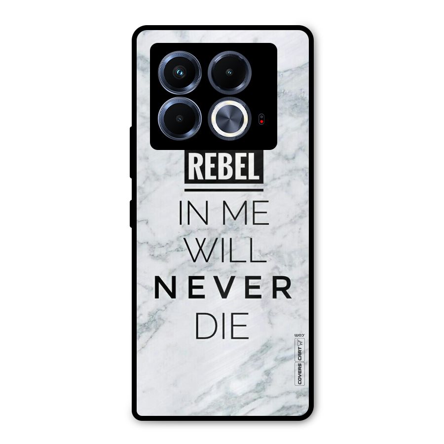 Rebel Will Not Die Metal Back Case for Infinix Note 40 5G