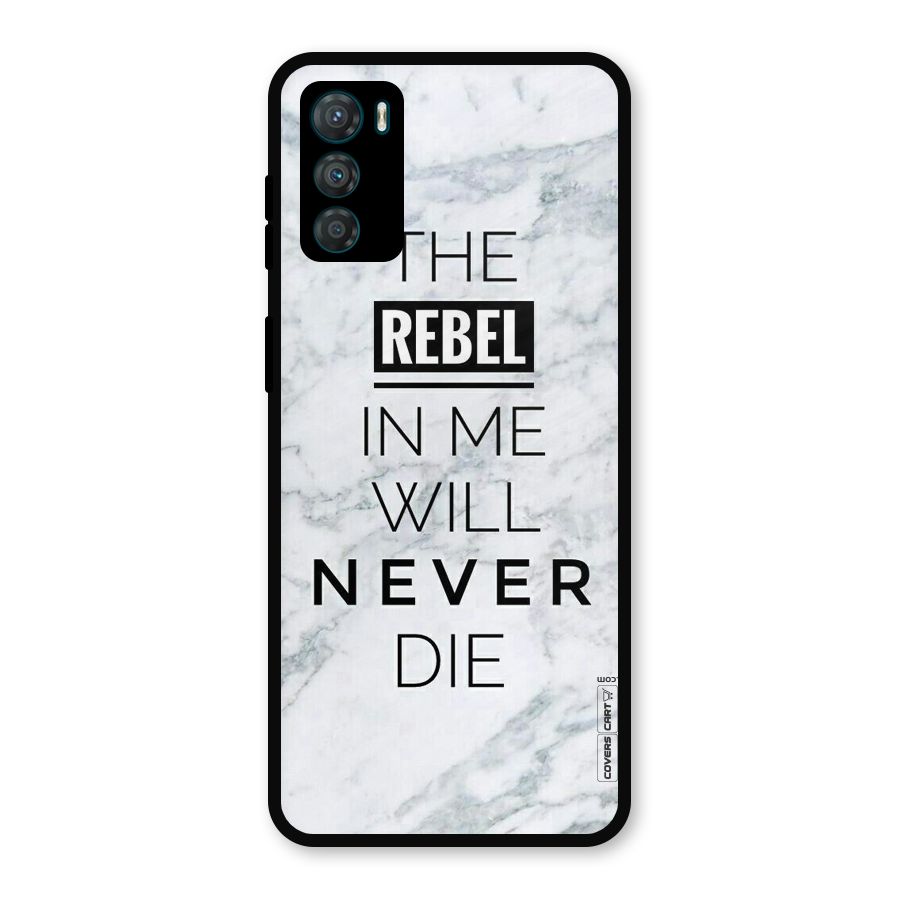 Rebel Will Not Die Metal Back Case for Moto G42