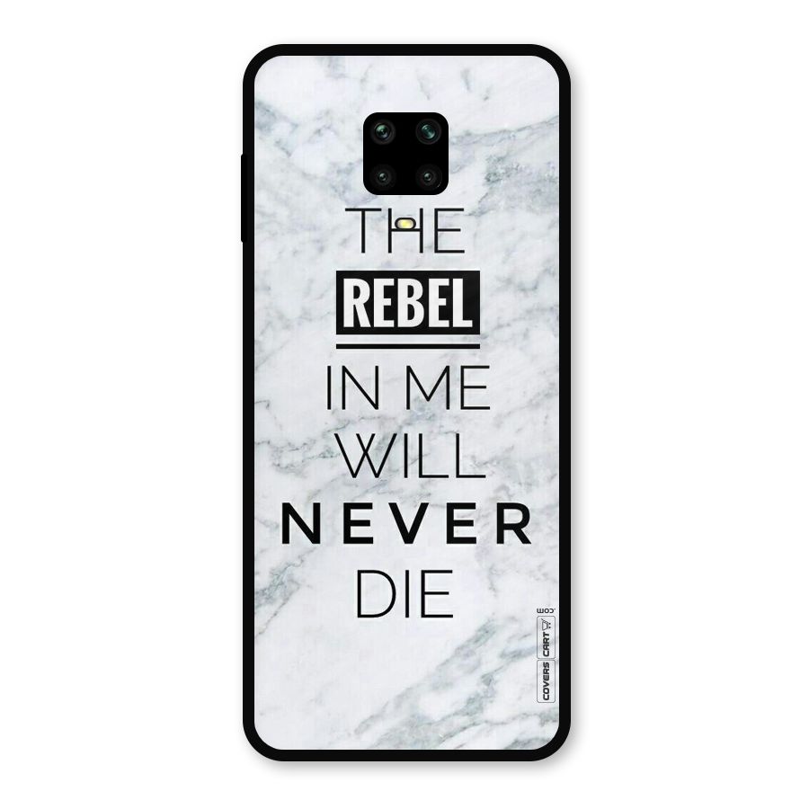 Rebel Will Not Die Metal Back Case for Redmi Note 9 Pro