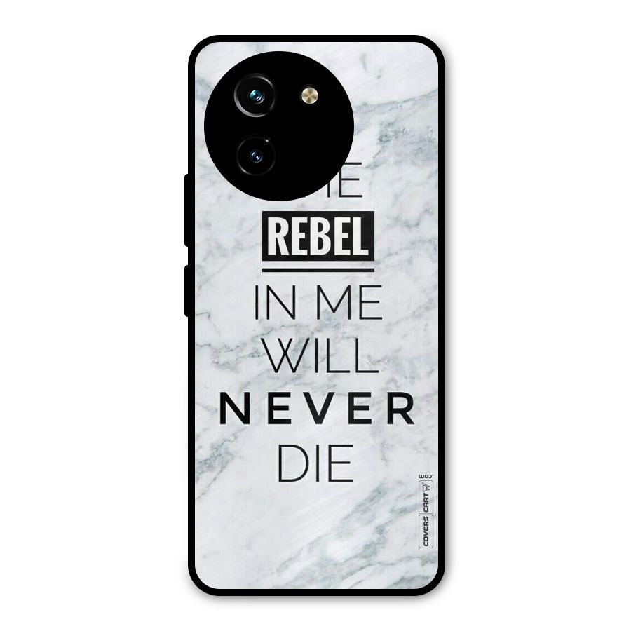 Rebel Will Not Die Metal Back Case for Vivo T3x