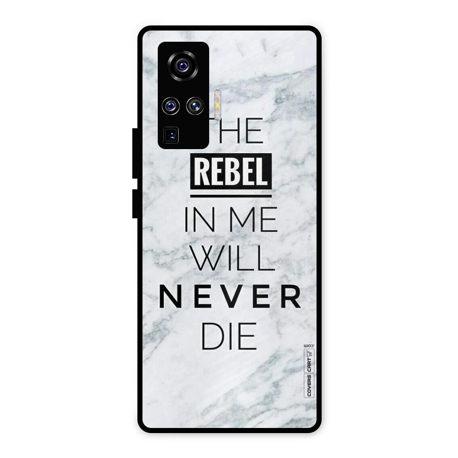 Rebel Will Not Die Metal Back Case for Vivo X50 Pro