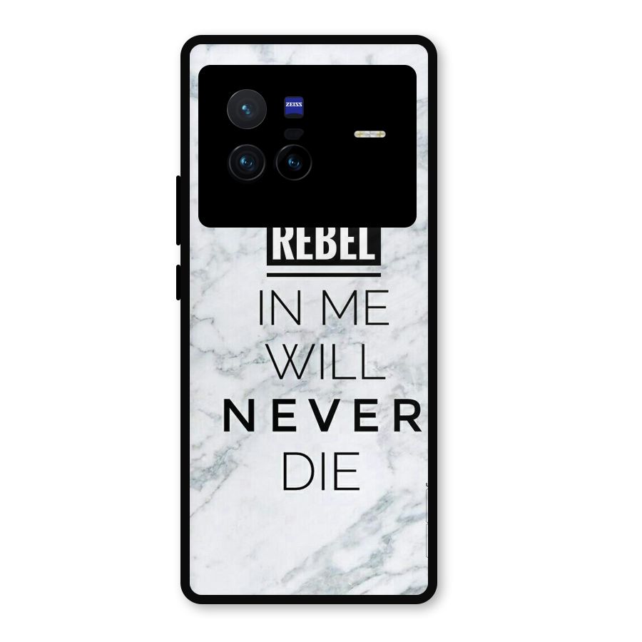 Rebel Will Not Die Metal Back Case for Vivo X80