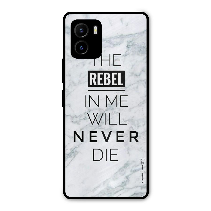 Rebel Will Not Die Metal Back Case for Vivo Y15s