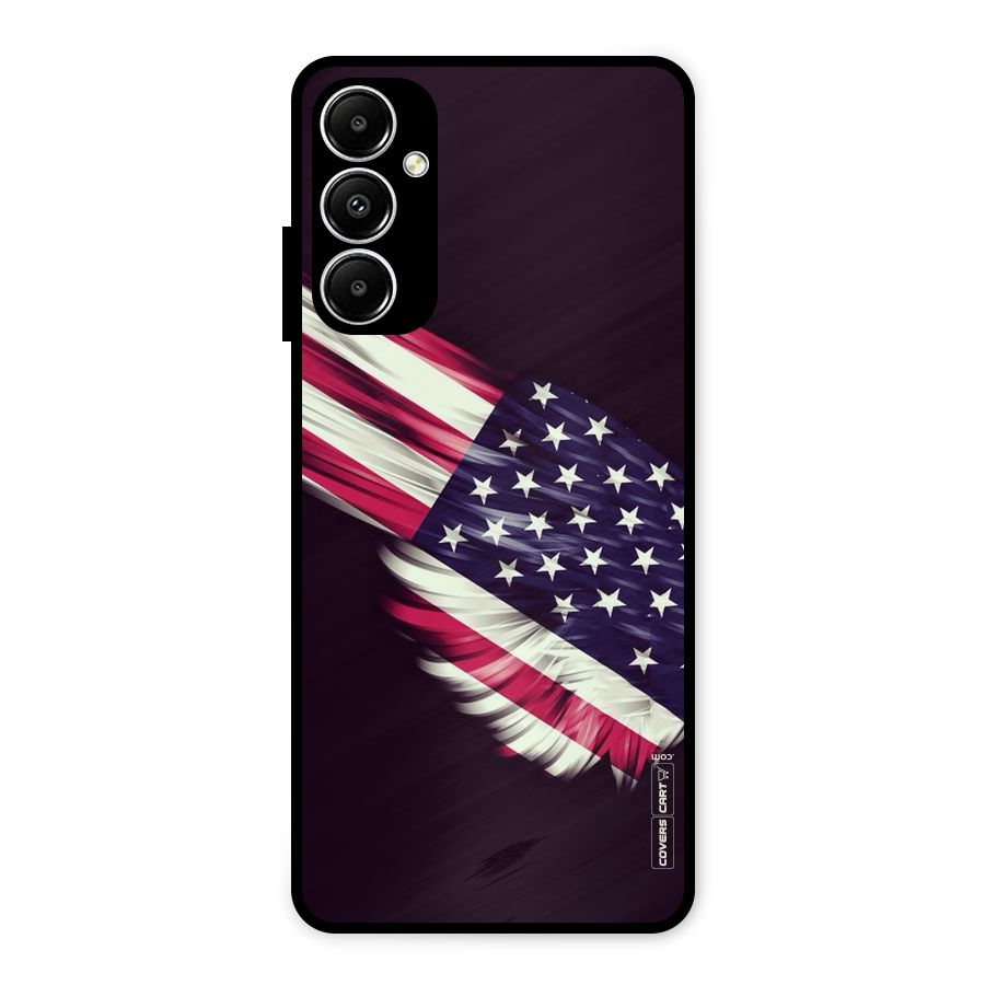 Red And White Stripes Stars Metal Back Case for Galaxy A05s
