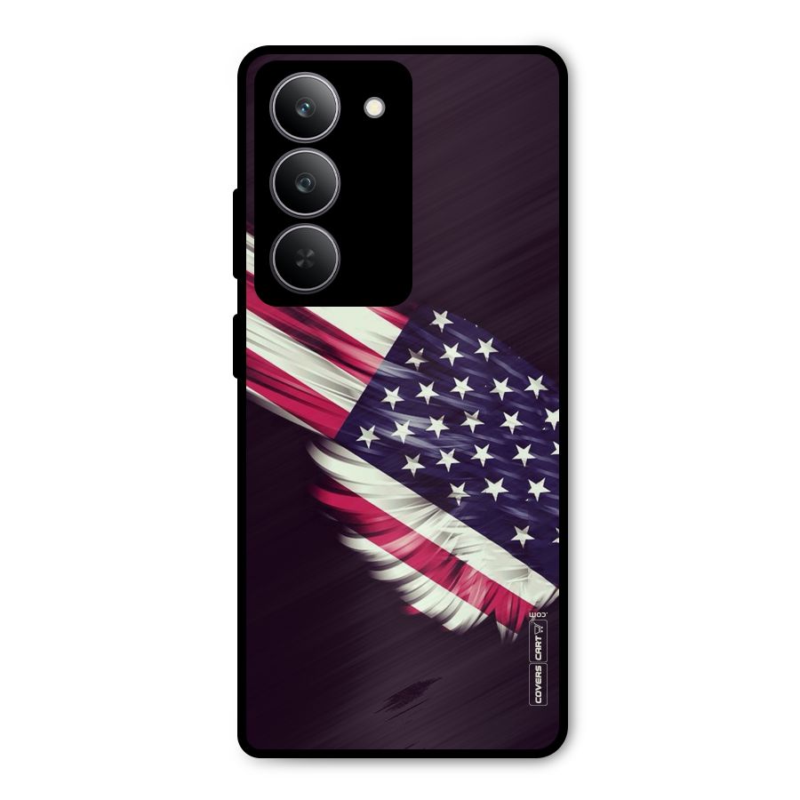 Red And White Stripes Stars Metal Back Case for Realme P3x