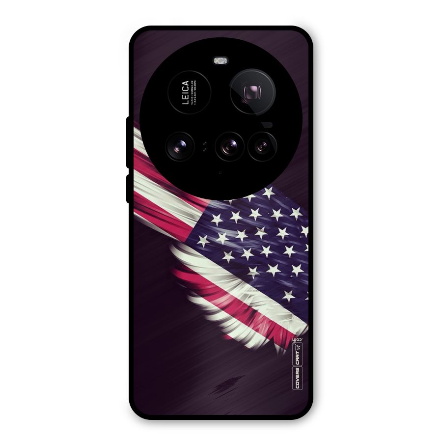 Red And White Stripes Stars Metal Back Case for Xiaomi 15 Ultra