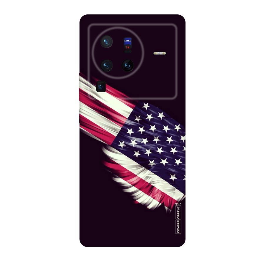 Red And White Stripes Stars Original Polycarbonate Back Case for Vivo X80