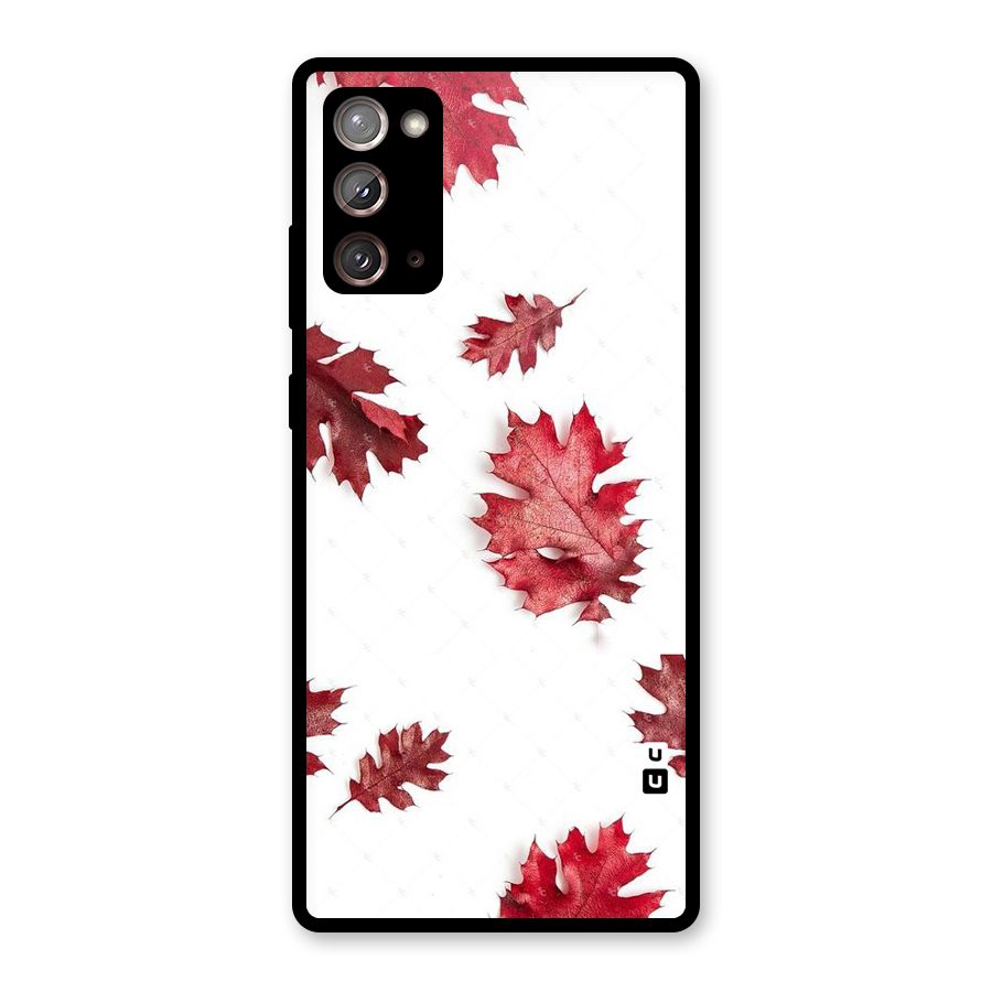 Red Appealing Autumn Leaves Glass Back Case for Galaxy Note 20